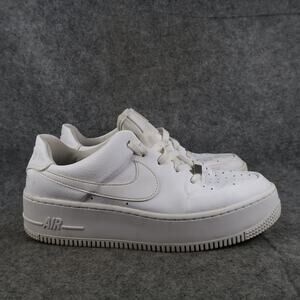 Nike Shoes Womens 8.5 Air Force 1 Sage Low Triple White Casual Sneaker Platform